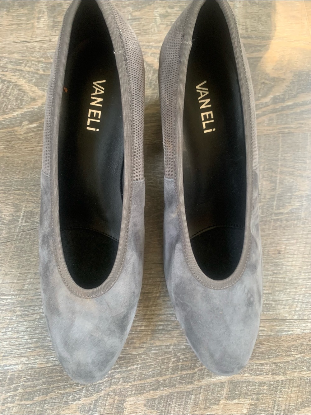 Vaneli Corporate Office Suede & Texturized Leather Block Heel NEW 8.5
